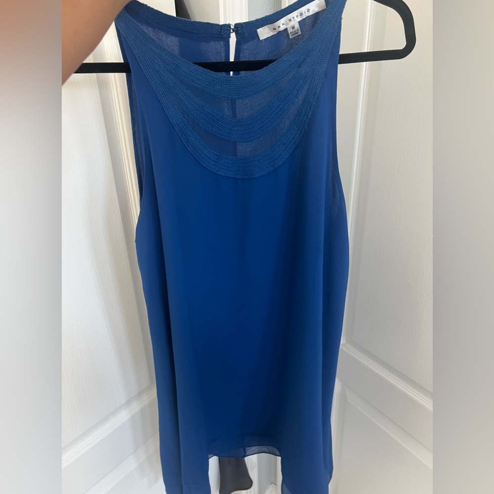 Max studio blue flowy dress size m